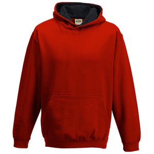 Additional Image 14 - a red sweatshirt with a black collar