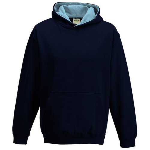 Additional Image 17 - a black sweatshirt with a blue hood