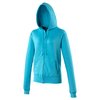 View Image 11 of 12 of DISC AWDis Ladies Zipped Hoodie - Embroidered