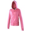 View Image 10 of 12 of AWDis Ladies Zipped Hoodie - Embroidered