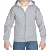 View Image 2 of 6 of DISC Gildan Kids Zipped Hooded Sweatshirt - Printed