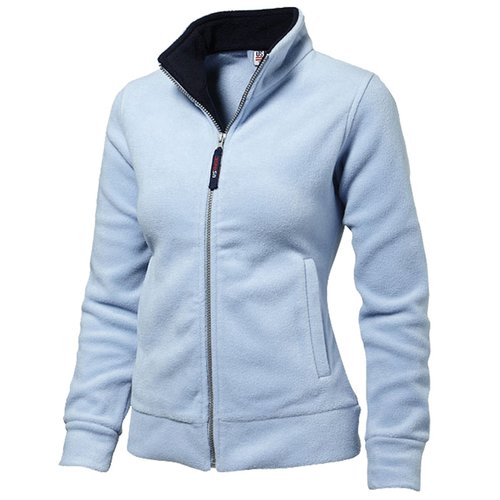 Additional Image 10 - a light blue jacket with a black zipper