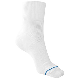 Additional Image 2 - a white sock with a blue stripe
