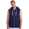 View Image 2 of 2 of AWDis Sleeveless Zipped Hoodie - Embroidered