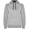 a grey hoodie with black straps