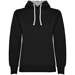 Additional Image 2 - a black sweatshirt with a white hood