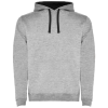 a grey sweatshirt with a black string