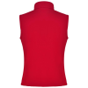 a red sleeveless shirt