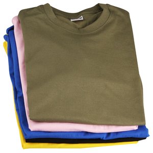 Additional Image 3 - a stack of folded shirts