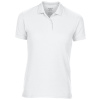 View Image 3 of 4 of Gildan Women's DryBlend Double Pique Polo Shirt - White - Embroidered