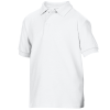 View Image 2 of 4 of DISC Gildan Kid's DryBlend Double Pique Polo Shirt - White - Embroidered