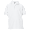 View Image 3 of 4 of DISC Gildan Kid's DryBlend Double Pique Polo Shirt - White - Embroidered