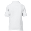 View Image 4 of 4 of DISC Gildan Kid's DryBlend Double Pique Polo Shirt - White - Embroidered