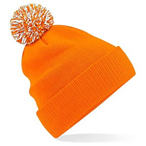 Additional Image 1 - an orange beanie with a pom