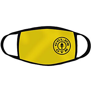 Additional Image 5 - a yellow face mask with a logo
