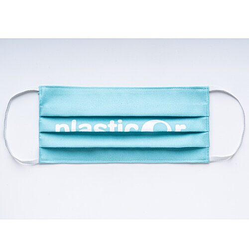 Additional Image 3 - a blue face mask on a white background