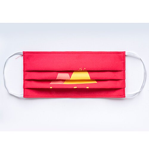 Additional Image 7 - a red face mask with a yellow design