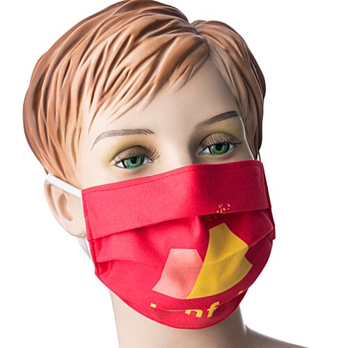 Additional Image 8 - a mannequin wearing a red and yellow face mask