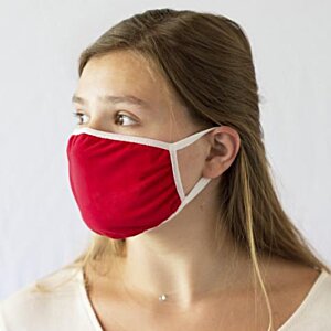 Additional Image 3 - a woman wearing a red face mask