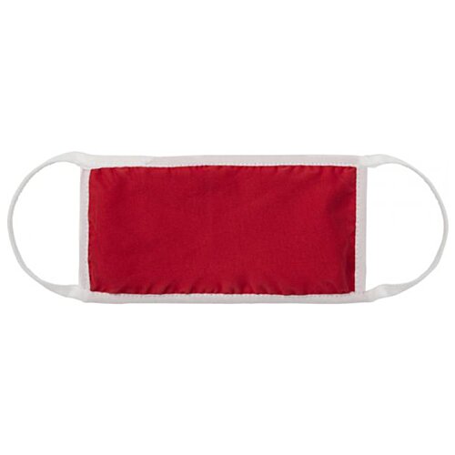 Additional Image 2 - a red face mask with white band