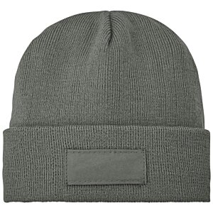 Additional Image 3 - a grey beanie with a label