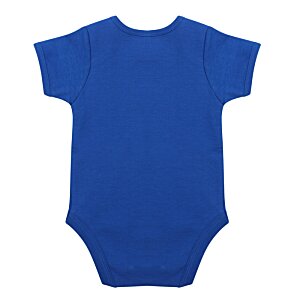 Additional Image 1 - a blue baby bodysuit on a white background
