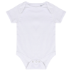 View Image 2 of 3 of Larkwood Essential Short Sleeve Baby Bodysuit - White