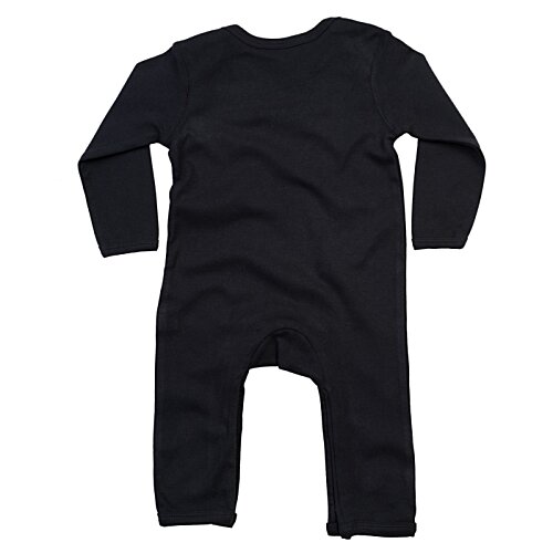 Additional Image 1 - a black baby romper on a white background