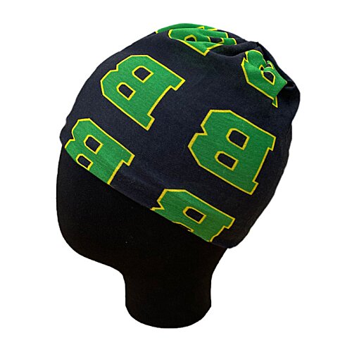 Additional Image 5 - a black and green beanie with green squares on it