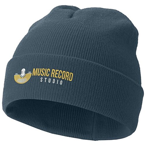 Additional Image 9 - a black beanie with a logo on it