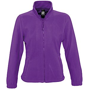 Additional Image 4 - a purple jacket with a black zipper