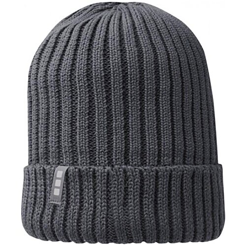 Additional Image 3 - a black knit hat with a white background