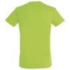 a back of a green shirt