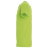 a green rectangular object with a curled corner