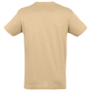 a back of a tan shirt