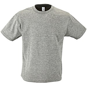 Additional Image 3 - a grey t-shirt with a black collar