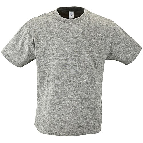 Additional Image 3 - a grey t-shirt with a black collar
