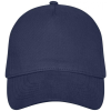 a blue baseball cap