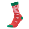 a red and green sock