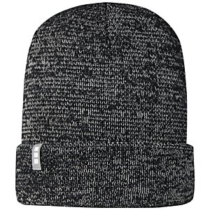 Additional Image 1 - a black beanie with a white stripe