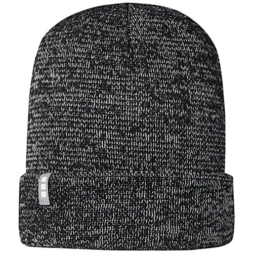 Additional Image 1 - a black beanie with a white stripe