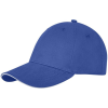 a blue baseball cap