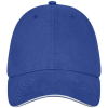 a blue baseball cap