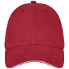 a red baseball cap