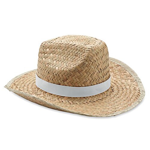 Additional Image 4 - a brown hat with a white band