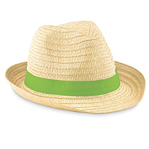 Additional Image 7 - a straw hat with a green band