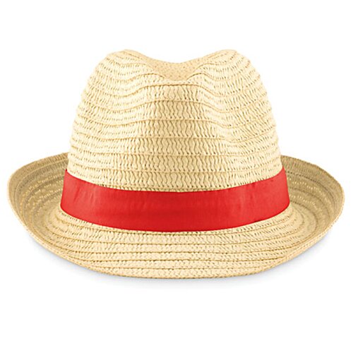 Additional Image 6 - a straw hat with a red band