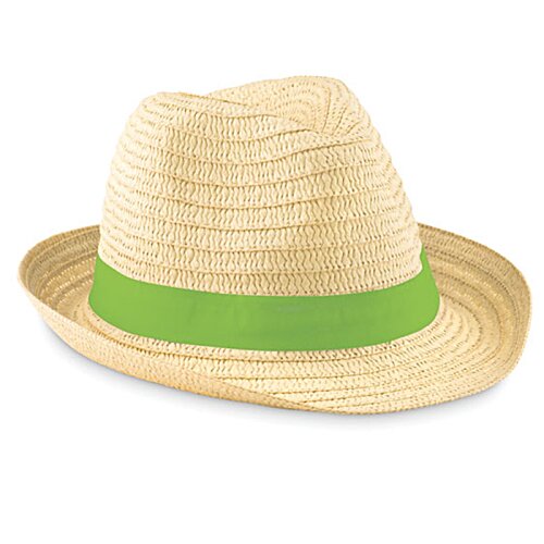 Additional Image 7 - a straw hat with a green band