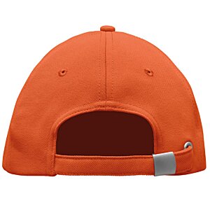 Additional Image 5 - an orange hat with a silver band