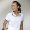 View Image 2 of 6 of Amarago Women's Contrast Trim Polo Shirt - Embroidered